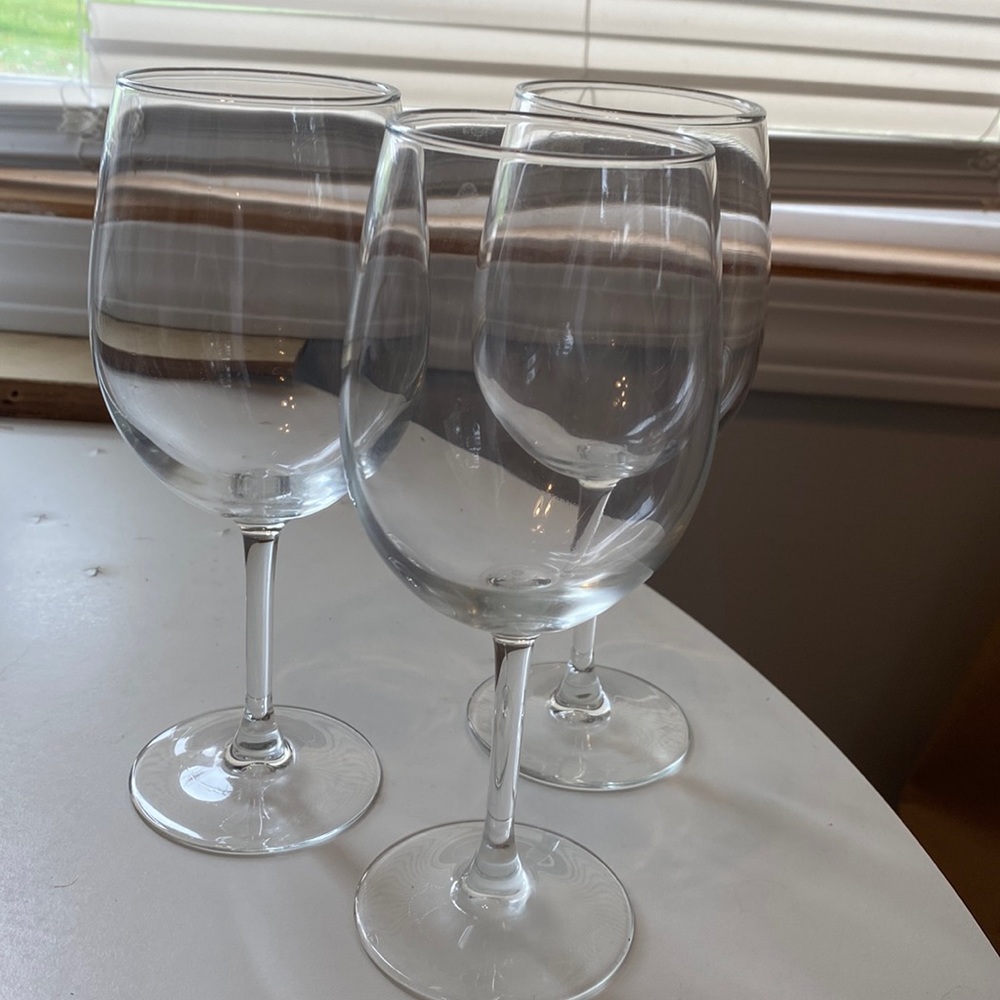 Three wine glasses. They were barely used and I don’t need them all.